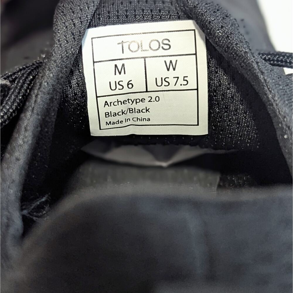 TOLOS Archetype 2.0 Black Barefoot Minimal Athletic Shoes Mens 6 Womens 7.5 - Picture 10 of 11
